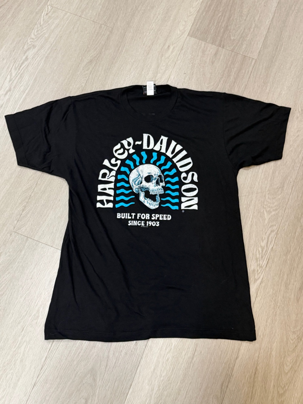 Harley-Davidson Huntington Beach Skull Graphic Black T-Shirt Men’s Large